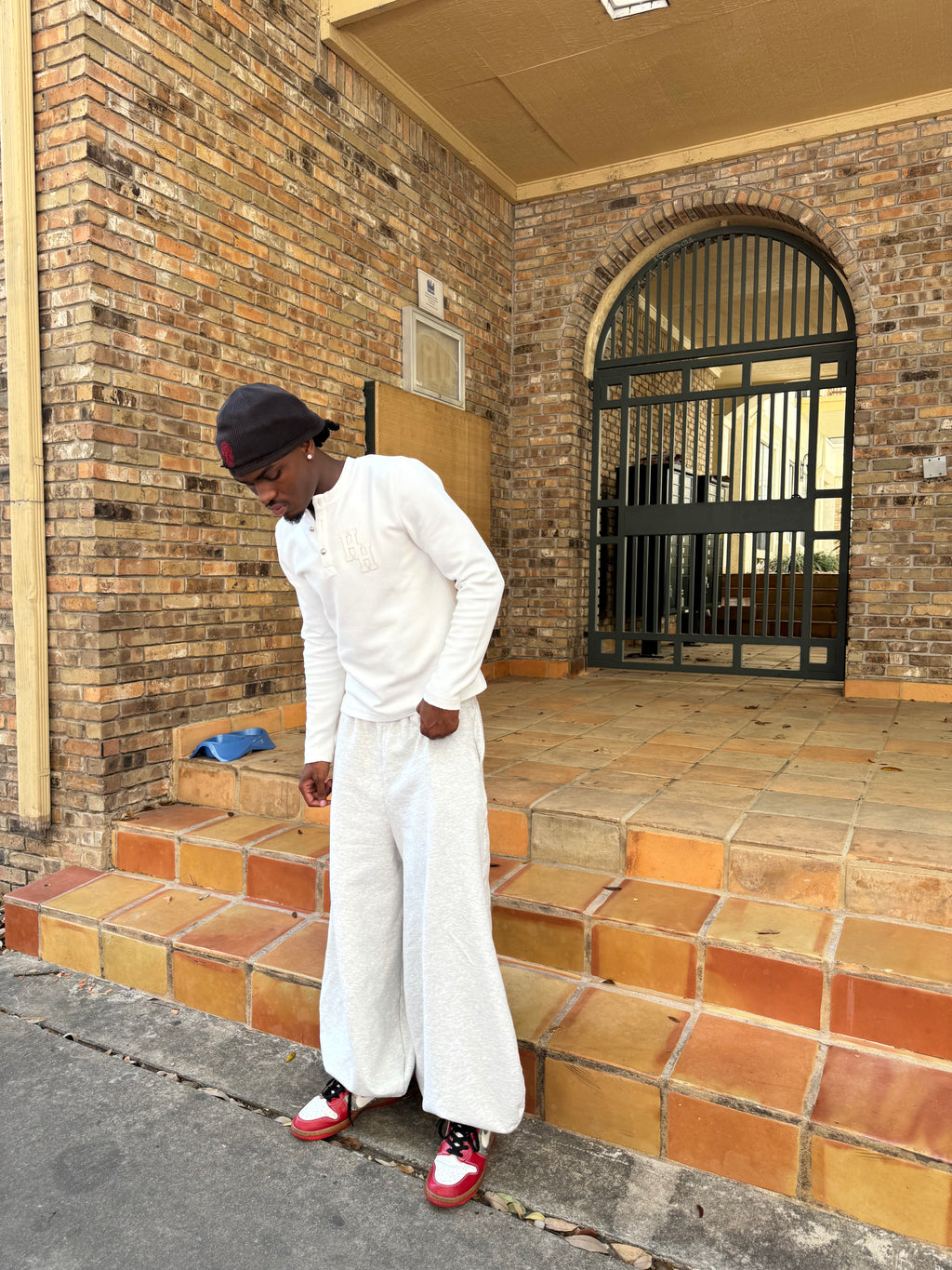 Ivory White Button up Thermal